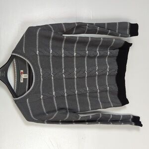 Love by Design NWT Sparkle Stripe Cable Knit Sweater